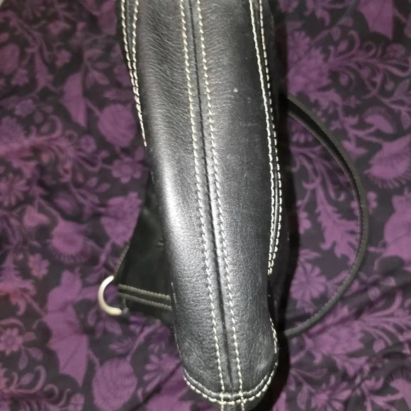 FOSSIL Womens Purse Bag Black Crossbody Travel Key Charm Leather - Picture 14 of 16